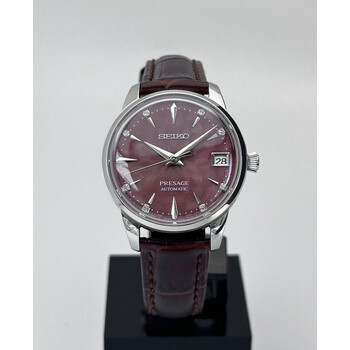 Custom Seiko Mod • Maroon Red Diamond Sakura Presage • 33mm